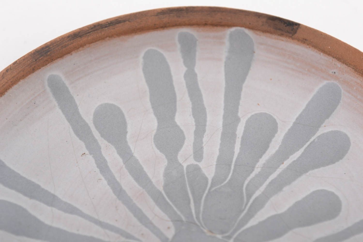 Keramik Geschirr handgefertigt Teller aus Ton originell Deko Element stilvoll foto 5