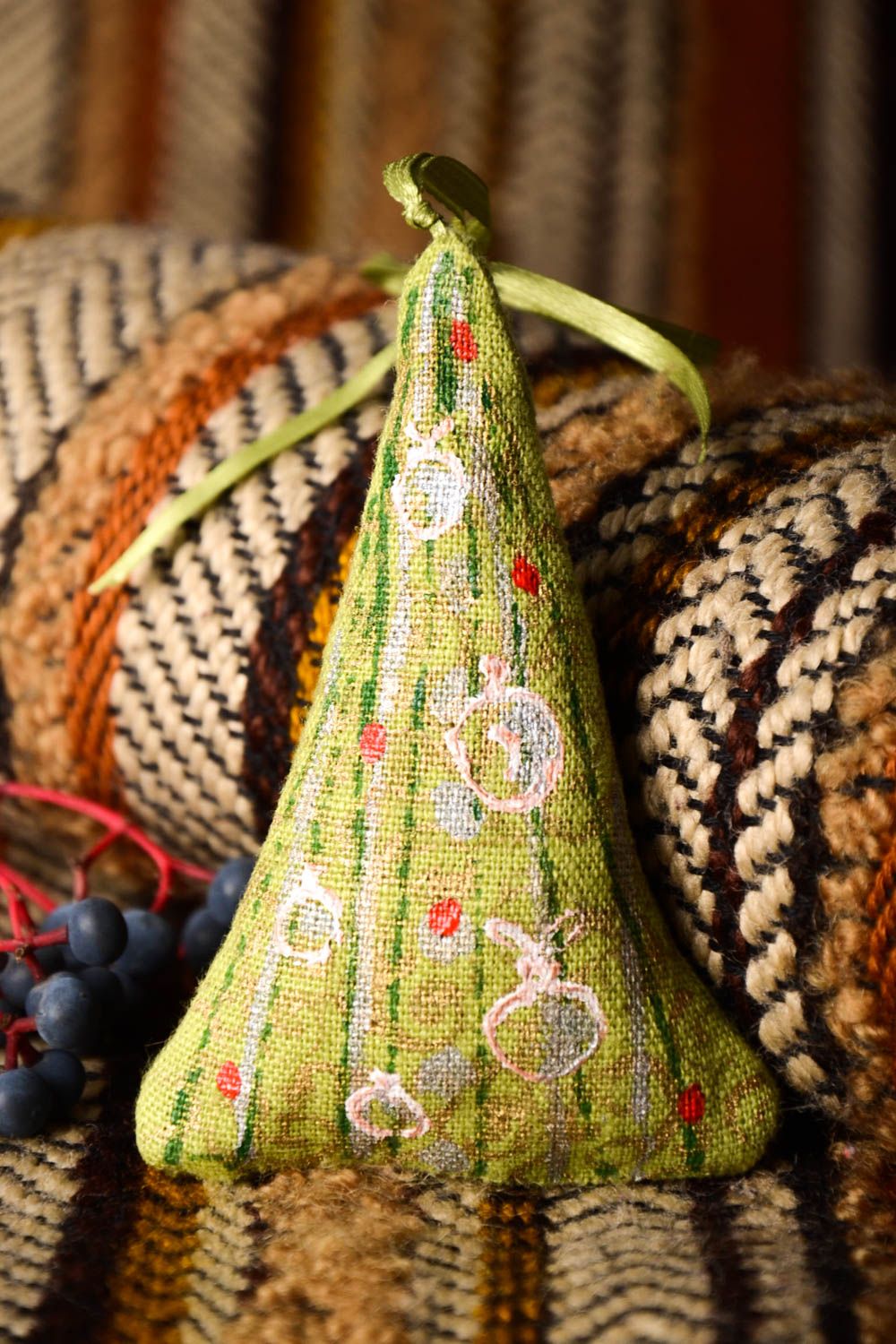 Handmade Deko Anhänger schön Deko zum Aufhängen Weihnachten Dekoration in Grün foto 2