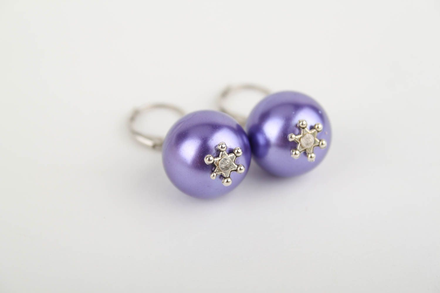 Handmade stylish beaded earrings unusual earrings with charms trendy jewelry photo 4