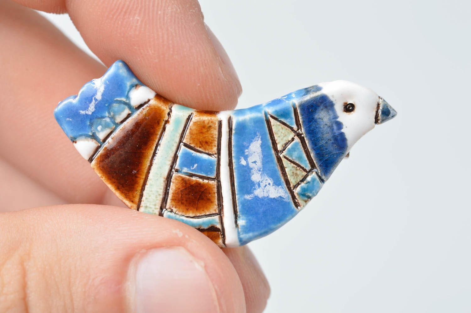Beautiful handmade ceramic brooch pin animal brooch jewelry gifts for her photo 5