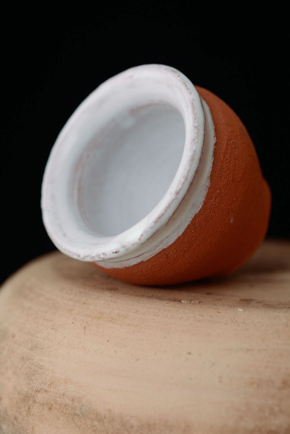 Keramik Salzdose in Form eines Topfes foto 2