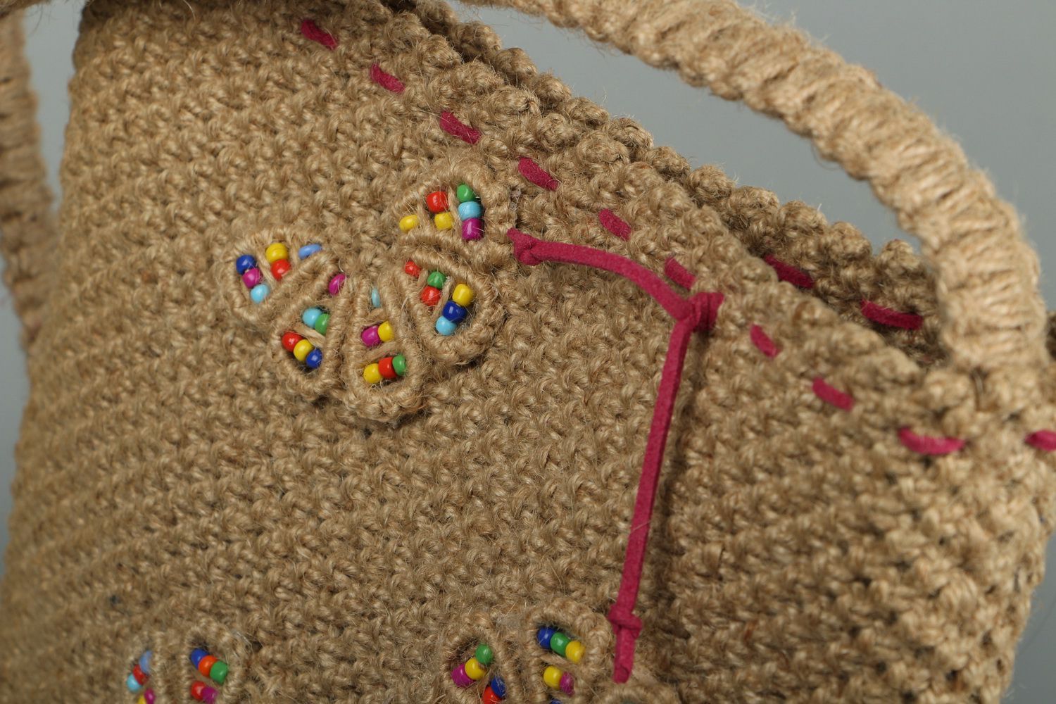 Big knitted bag Rainbow photo 2