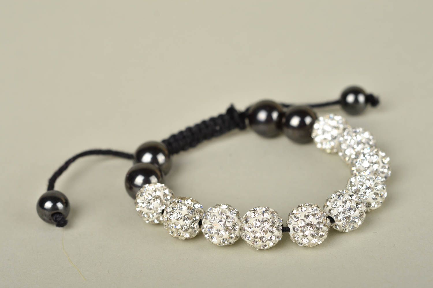 Handmade designer elegant bracelet white festive bracelet unusual jewelry photo 3