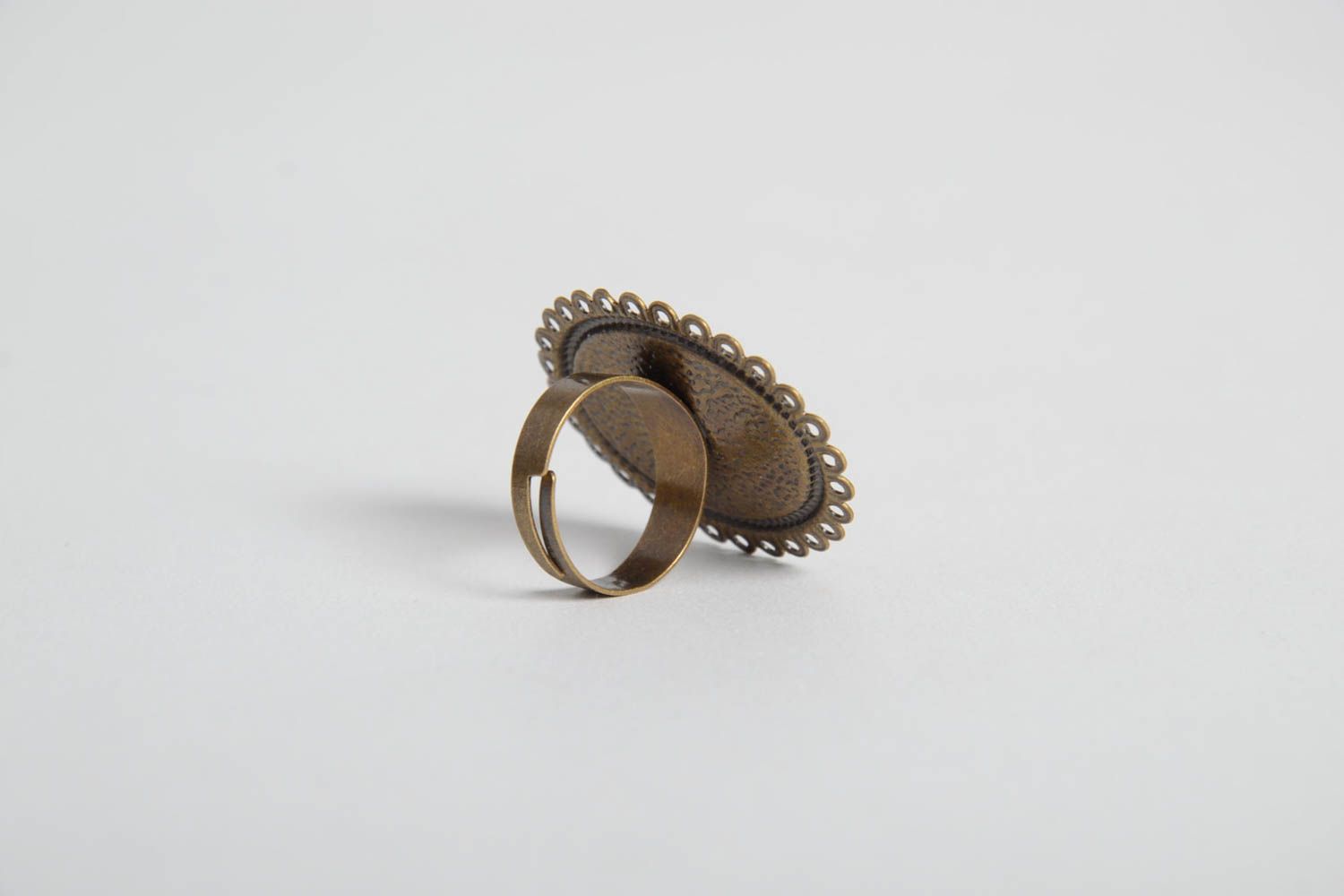 Женское кольцо с цветком кольцо ручной работы кольцо из эпоксидной смолы фото 4