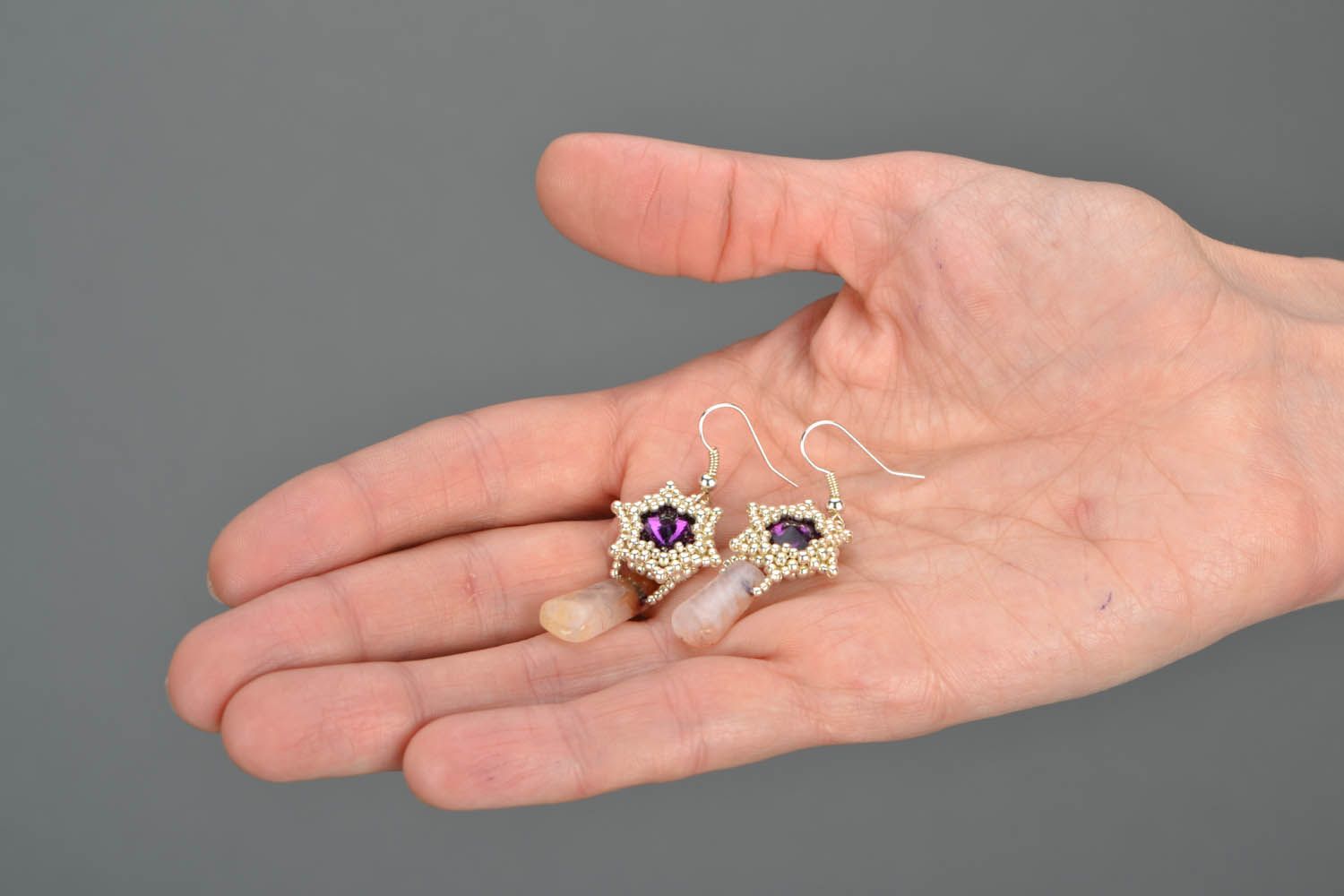 Long pendant earrings Violet Aroma photo 2