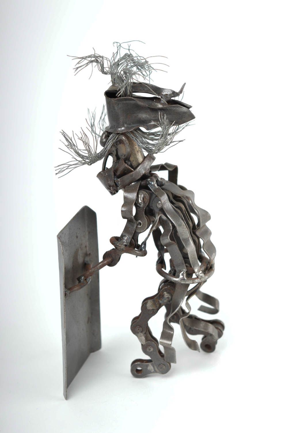 Декор для дома хэнд мэйд фигурка из металла необычный подарок Баба-яга фото 3