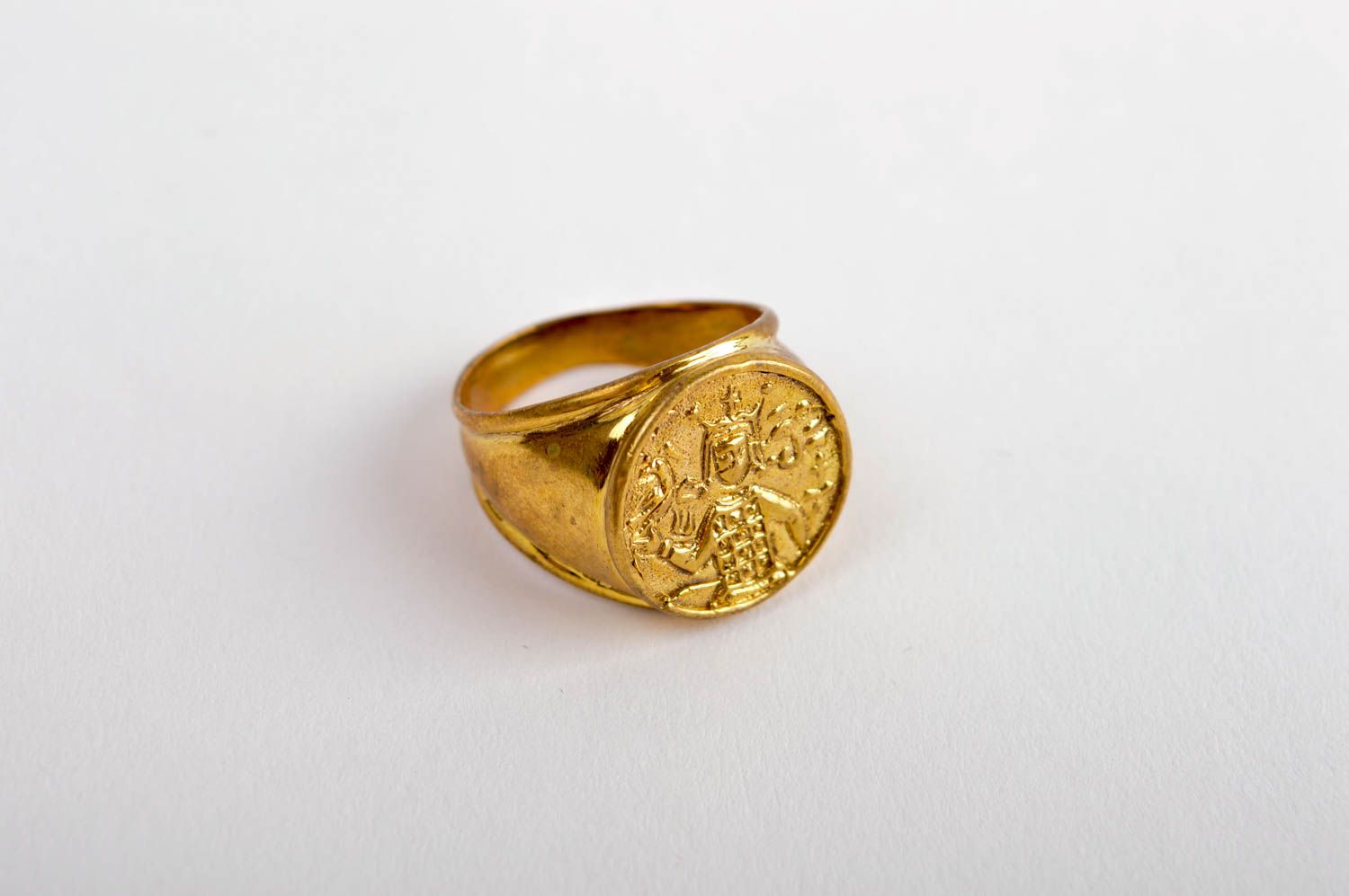 Кольцо ручной работы украшение из латуни модное кольцо для мужчин перстень фото 2