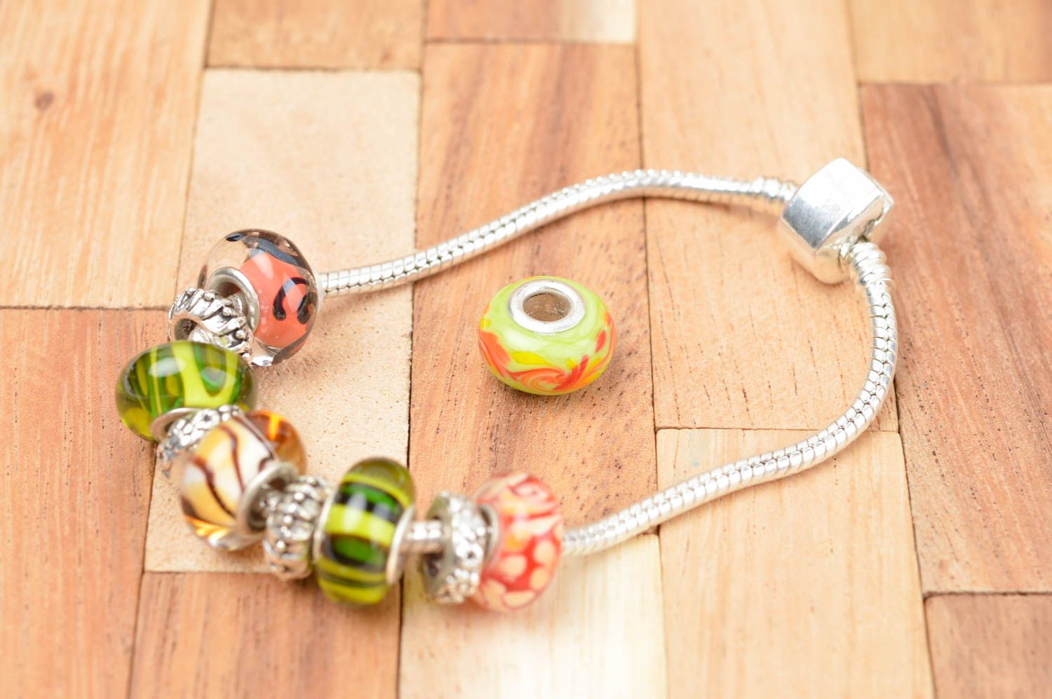 Handmade glass beads lampwork glass bead unusual jewelry findings art and craft photo 4