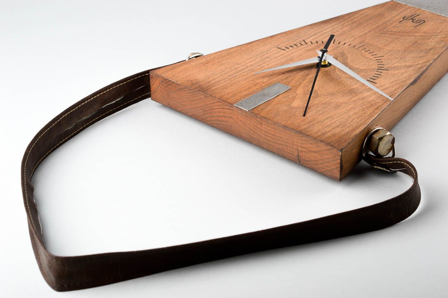 Reloj de madera insólito hecho a mano decoración de cocina adorno para casa foto 5