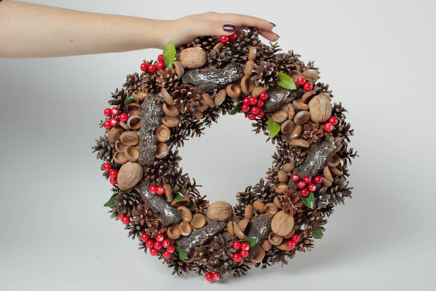 Beautiful handmade door wreath Christmas gifts home design decorative use only photo 2