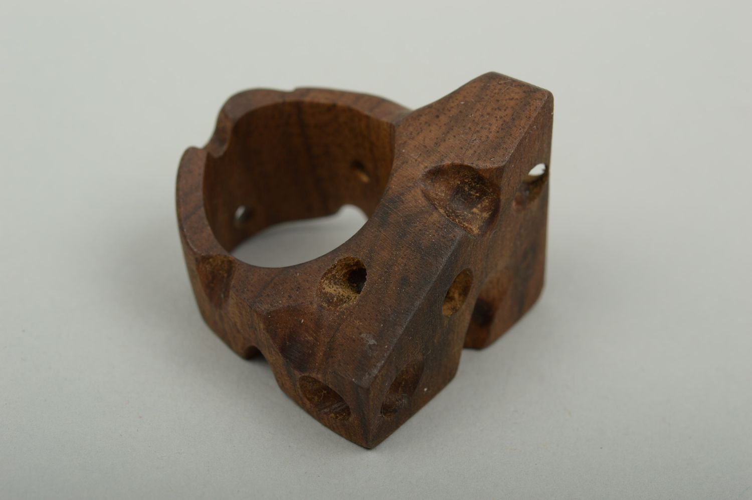 Handmade Ring aus Holz handmade Schmuck Modeschmuck Ring Schmuck Accessoire Käse foto 3