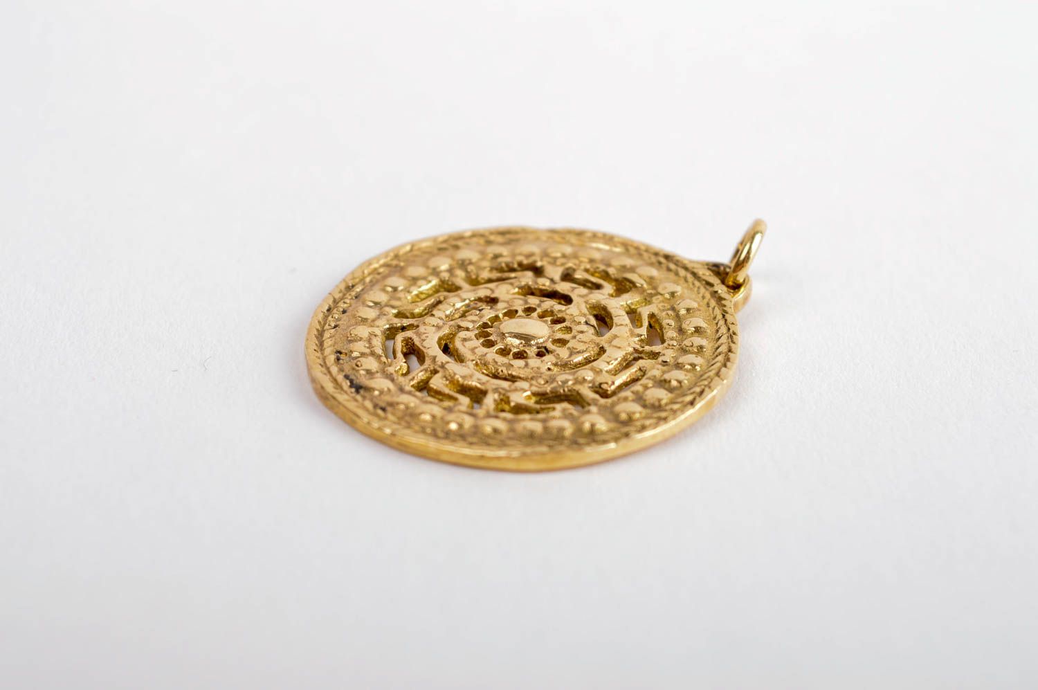 Handmade metal pendant brass jewelry accessories for men present for women photo 3
