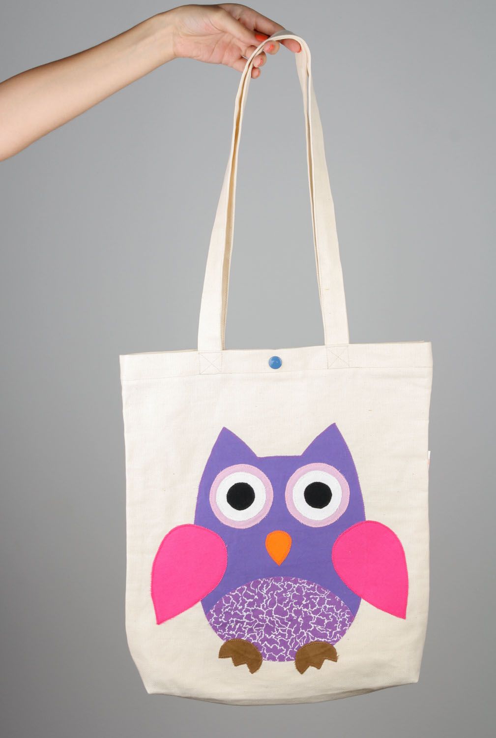 Textile eco bag Owl photo 2
