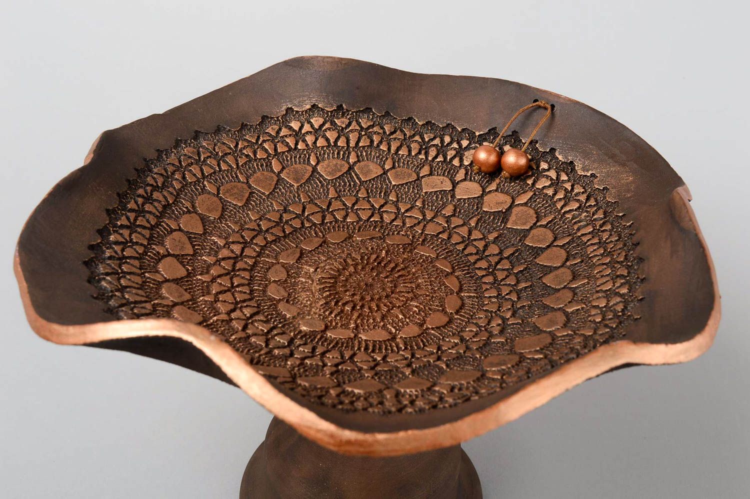 Unusual handmade ceramic fruit bowl tableware ideas pottery works gift ideas photo 3