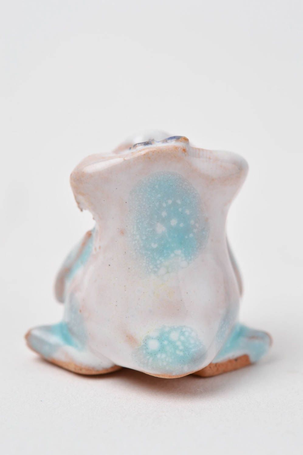 Handgemachter Frosch Keramik Deko Figur aus Ton Tier Statue Miniatur Figur
 foto 10