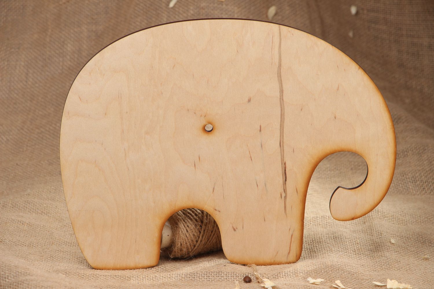 Handmade Rohling aus Sperrholz Elefant foto 5