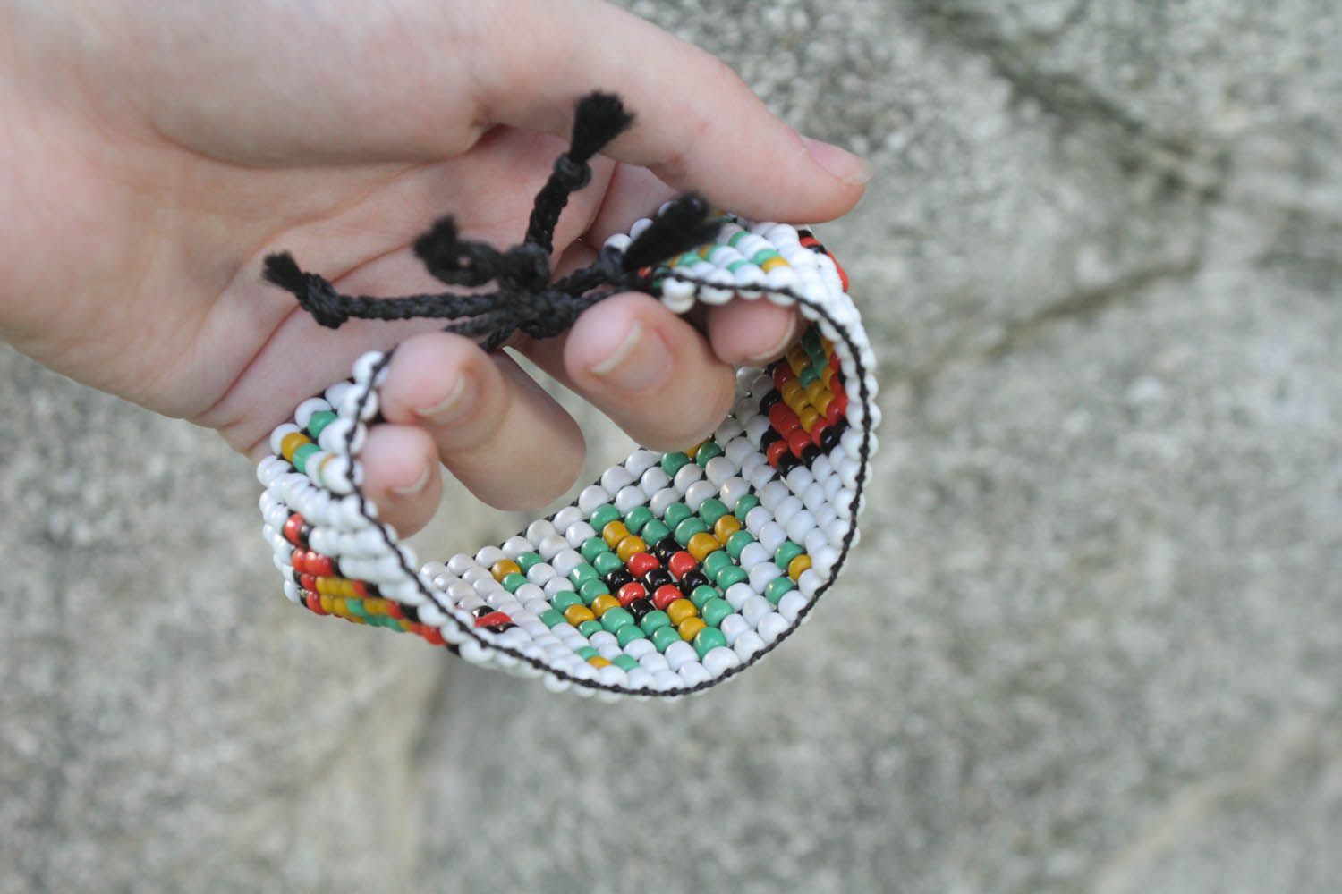 Bracelete de miçangas coloridas pulseira feminina feita à mão de contas  foto 5