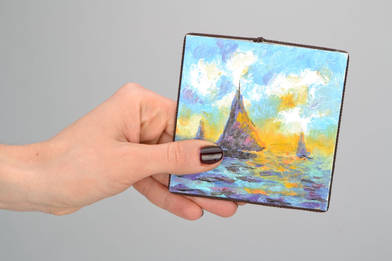 Fridge magnet with oil painting photo 2