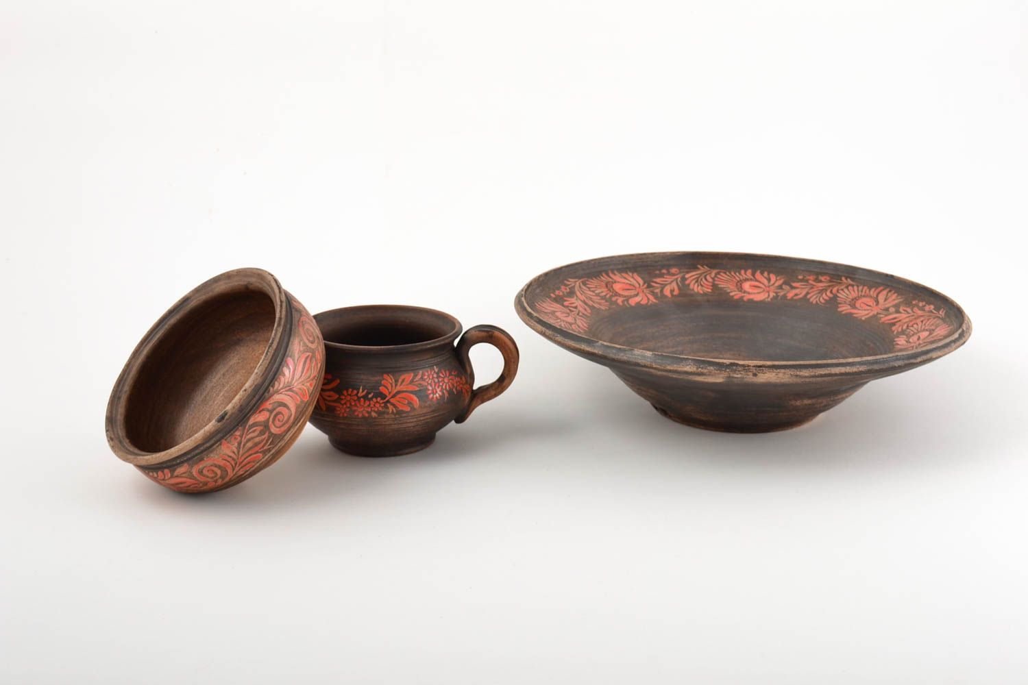 Handgemachte Keramik kleine Schüssel Ton Tasse Schüssel aus Ton bemalt schön foto 5