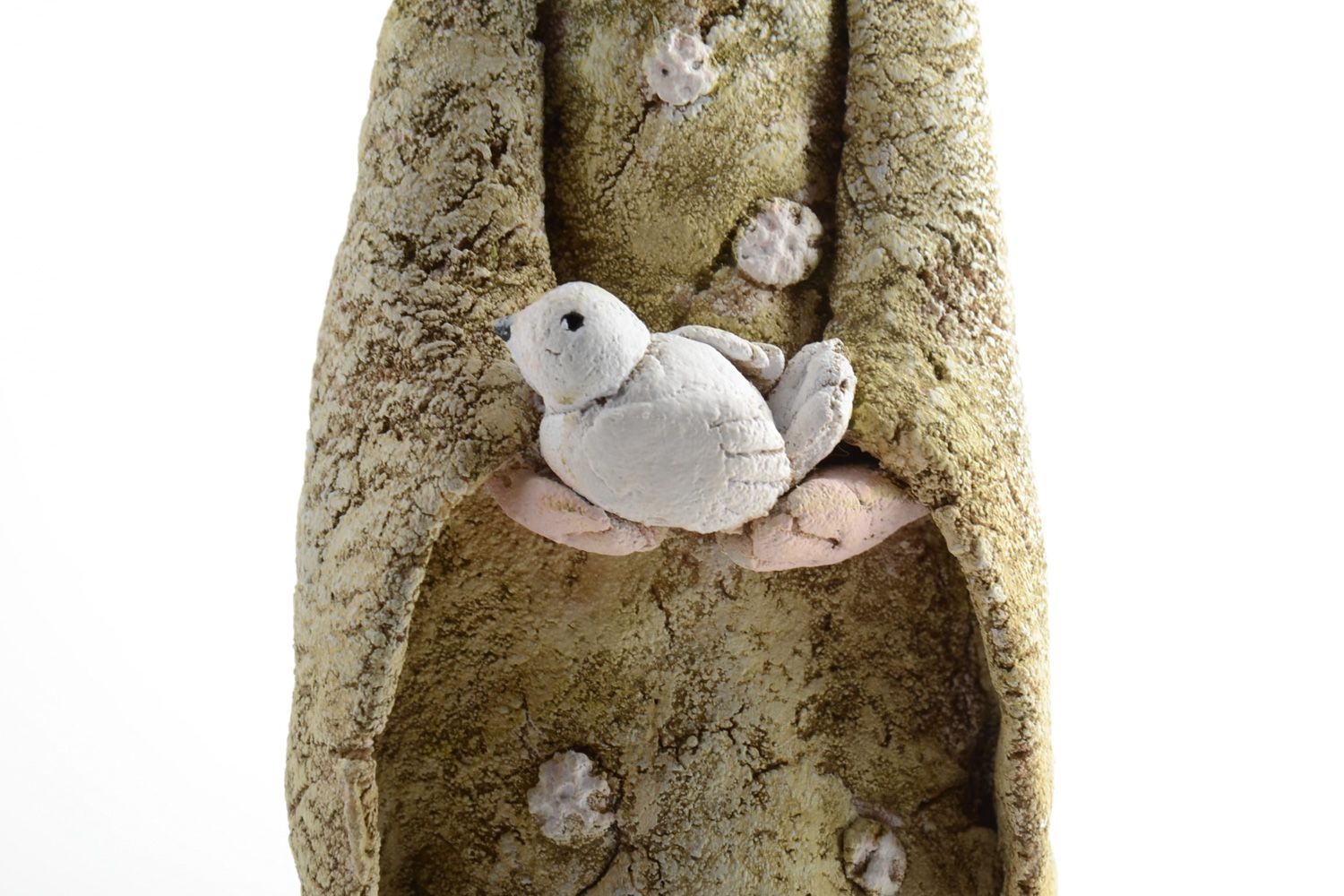 Designer figurine hand made of self-hardening clay Angel of Spring photo 4