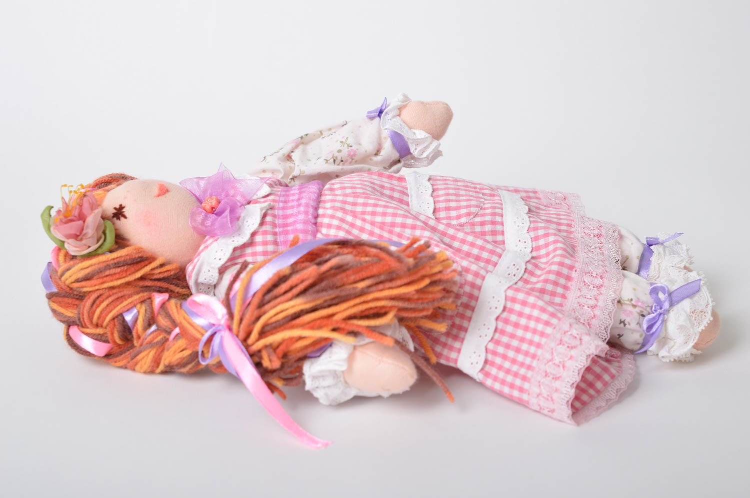 Muñeco de tela hecho a mano de lana peluche original juguete para niño foto 4