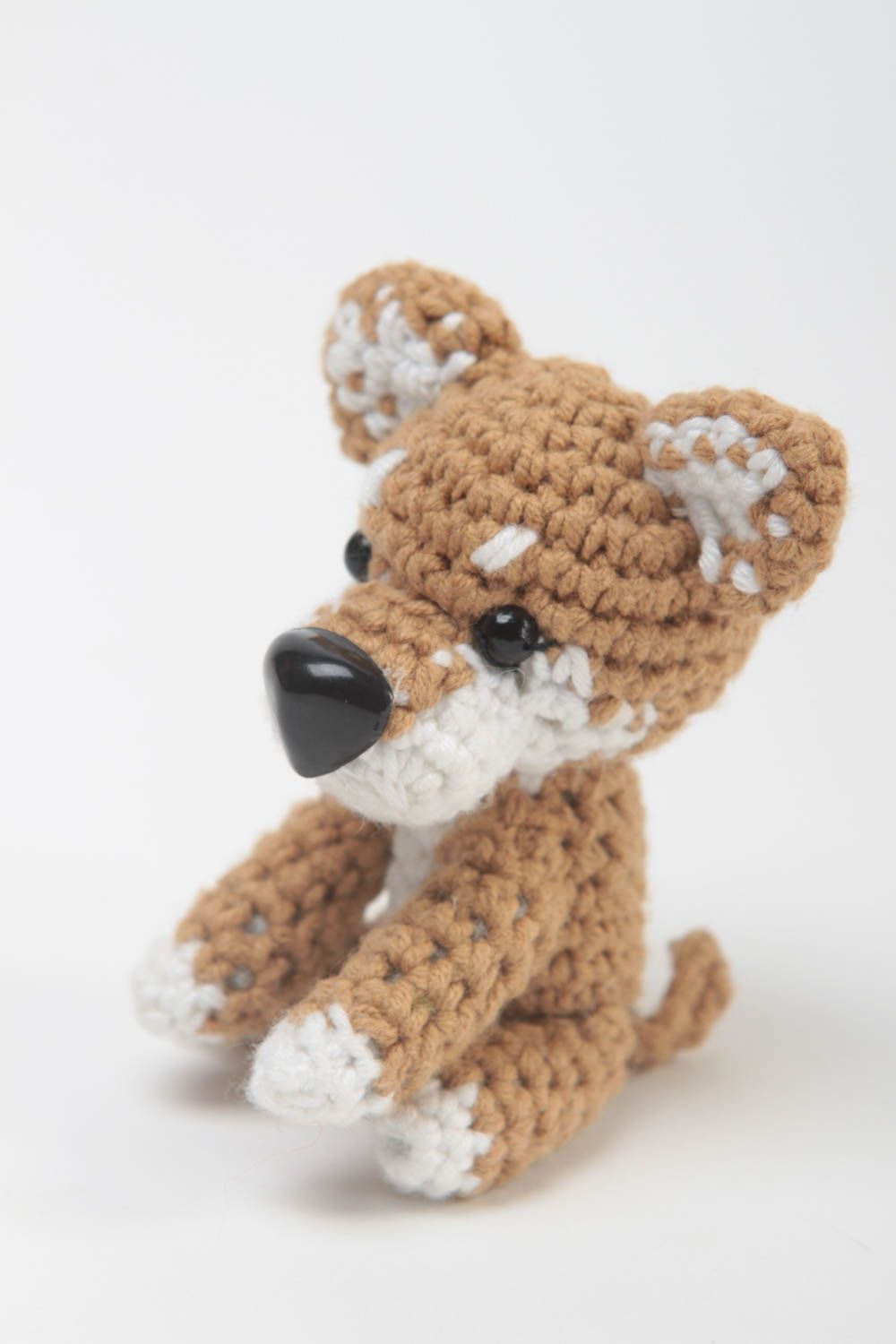 Juguete artesanal tejido a ganchillo peluche para niños regalo original Perro  foto 2
