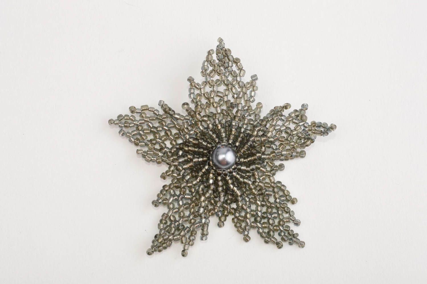 Flower brooch handmade seed bead brooch fashion bijouterie stylish brooches photo 2