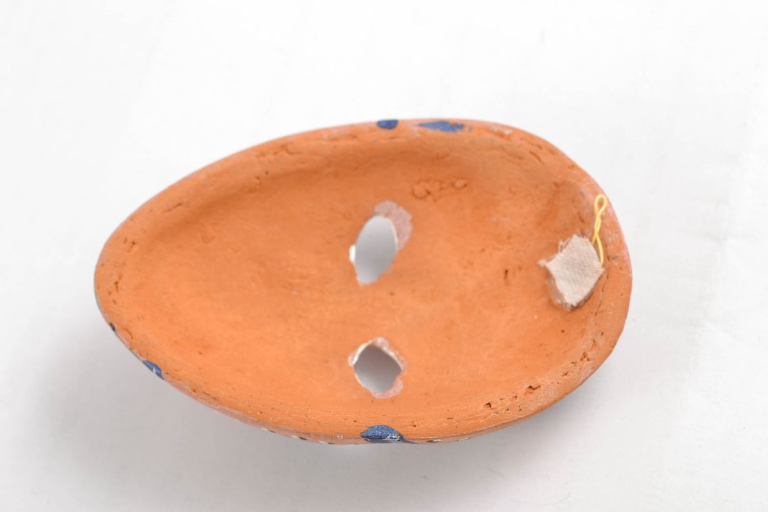 Maschera di carnevale piccola fatta a mano in ceramica decorazione da parete  foto 5
