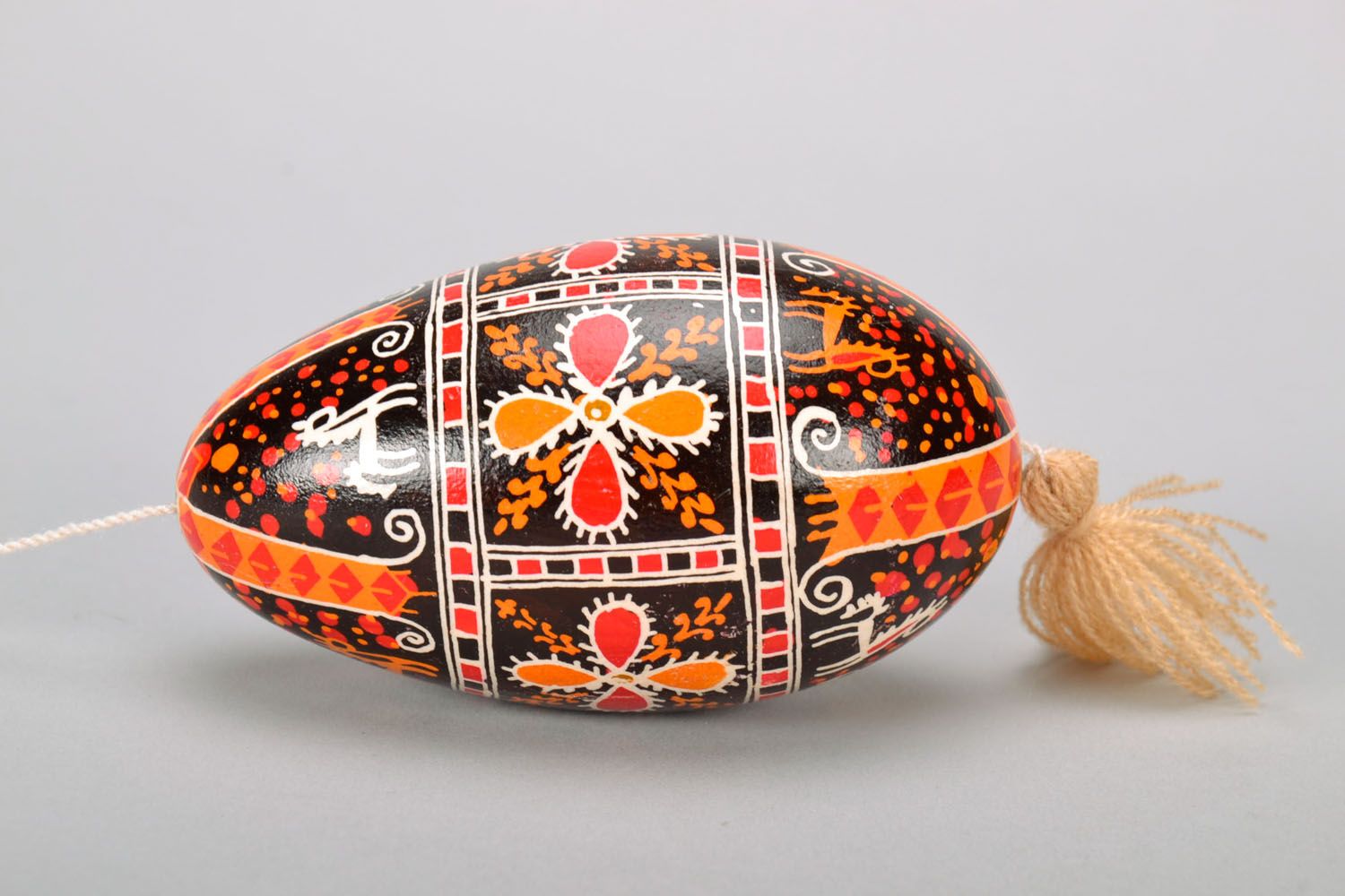 Oeuf de Pâques à suspendre fait main décoratif multicolore de style ethnique  photo 3