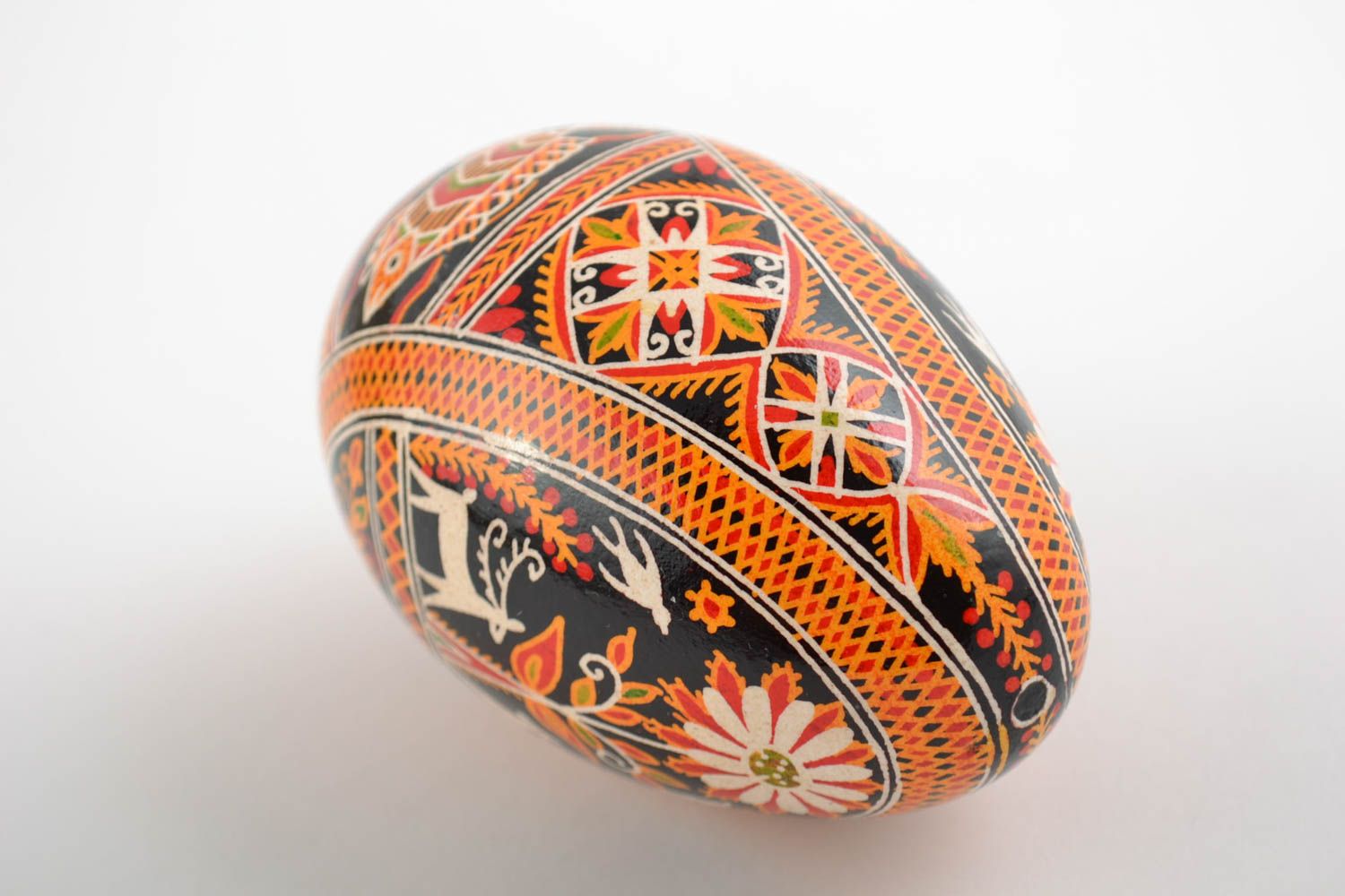 Huevo de Pascua de ganso amuleto para casa decoracón artesanal bonito foto 3