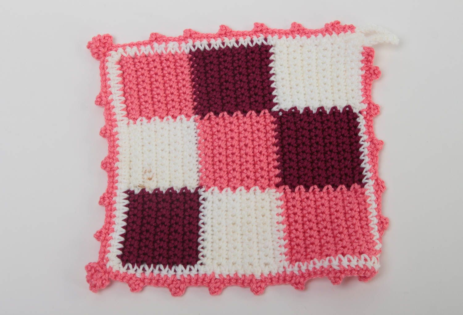 Handmade textile pot holder unusual crochet potholder home goods gift ideas photo 2