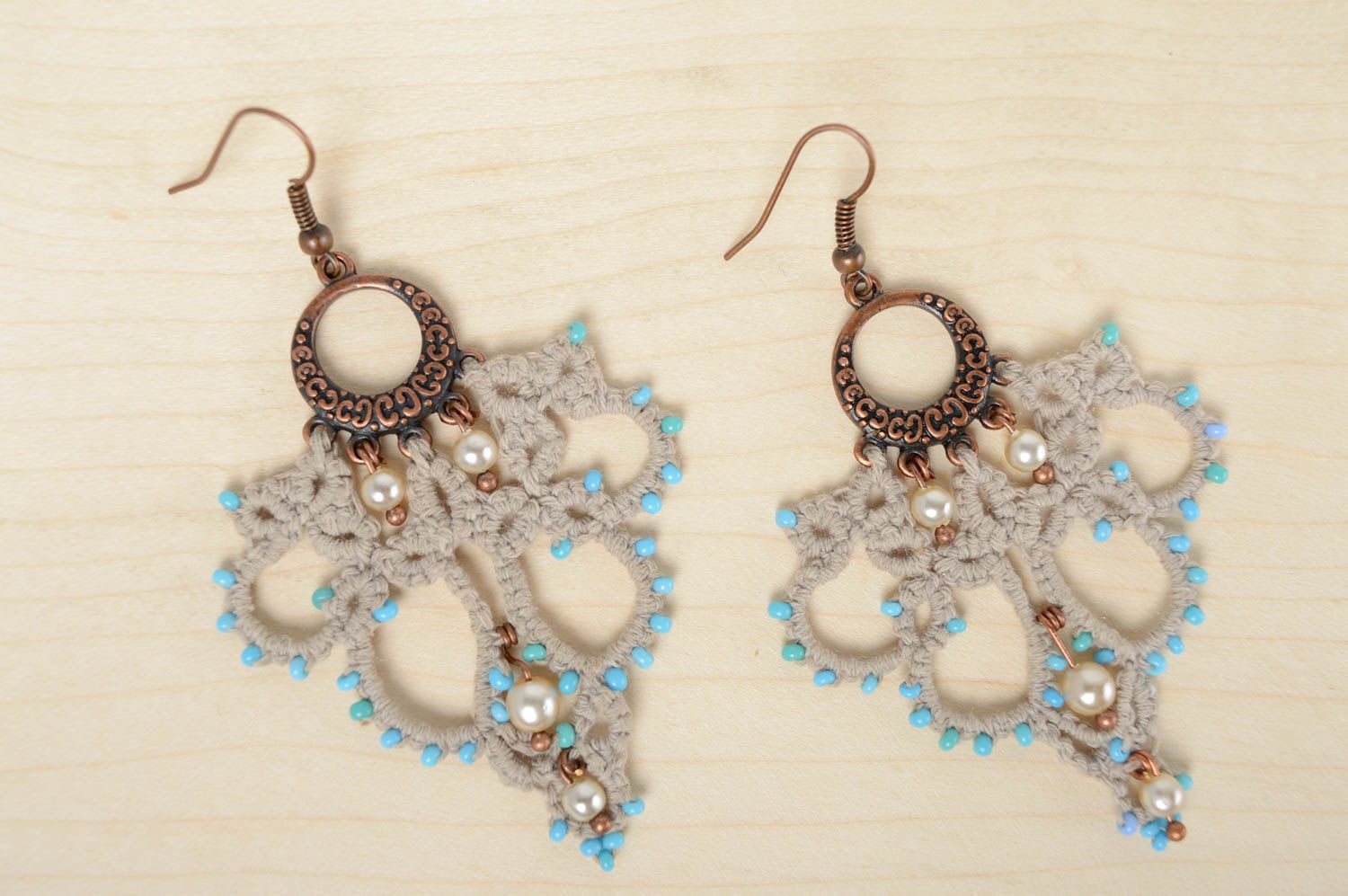 Designer lace earrings photo 2