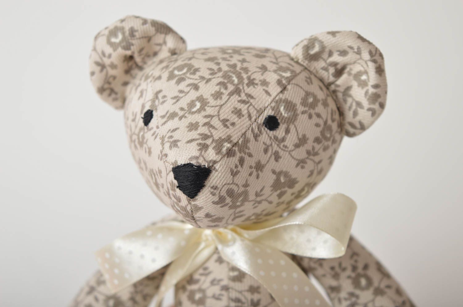 Игрушечный медведь ручной работы авторская игрушка детская мягкая игрушка фото 4