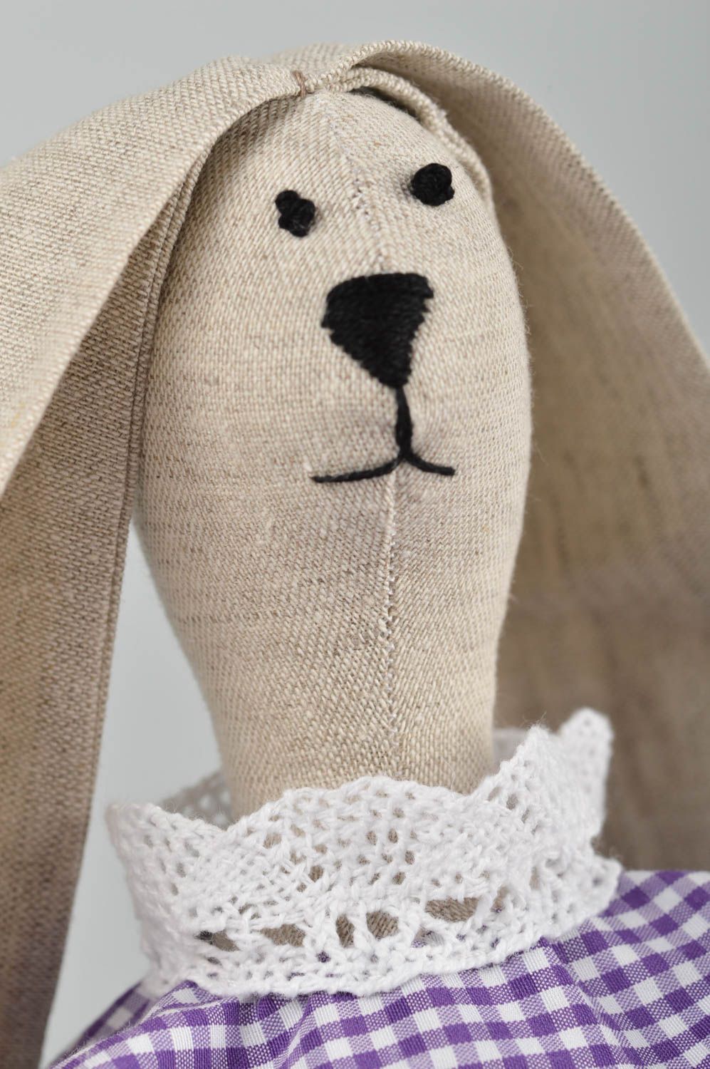 Juguete artesanal de tela muñeco de peluche regalo original para niño Conejo foto 4