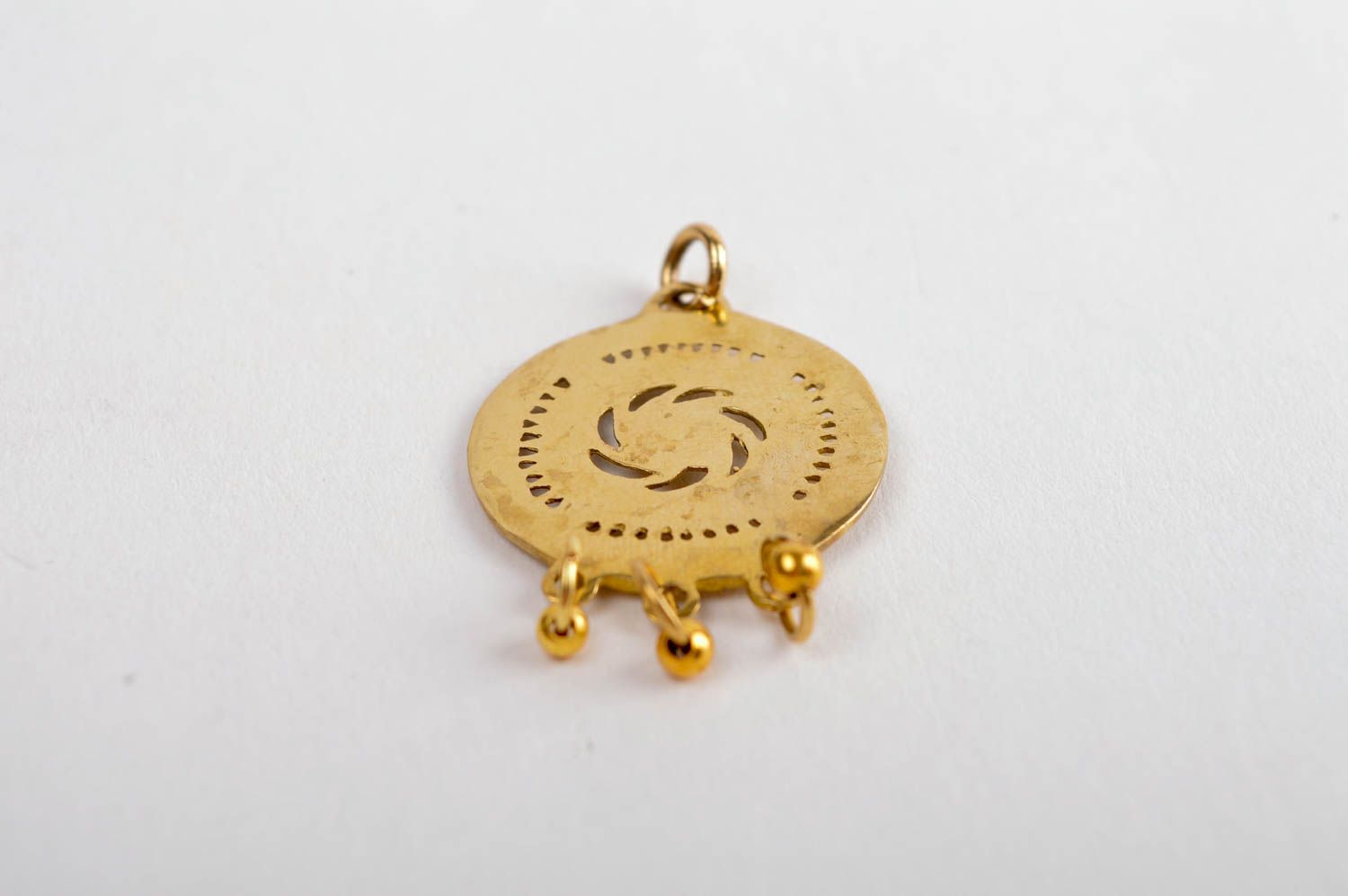 Handmade metal jewelry designer brass accessory stylish designer pendant photo 4