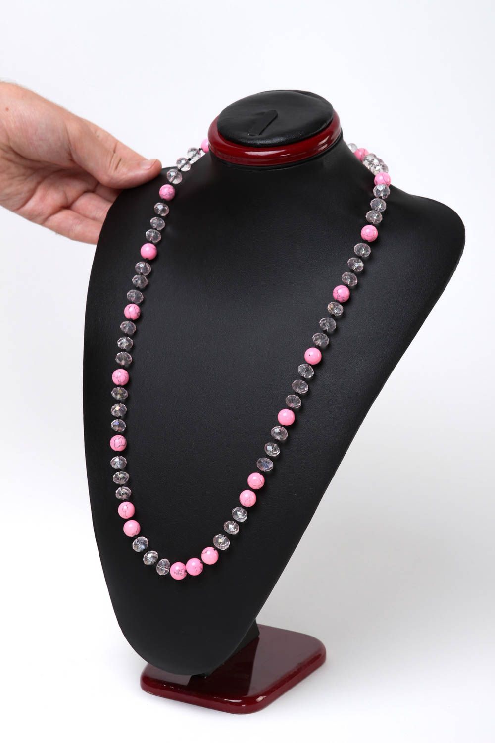 Perlen Schmuck handgemacht Mode Accessoire elegant Modeschmuck Halskette foto 5