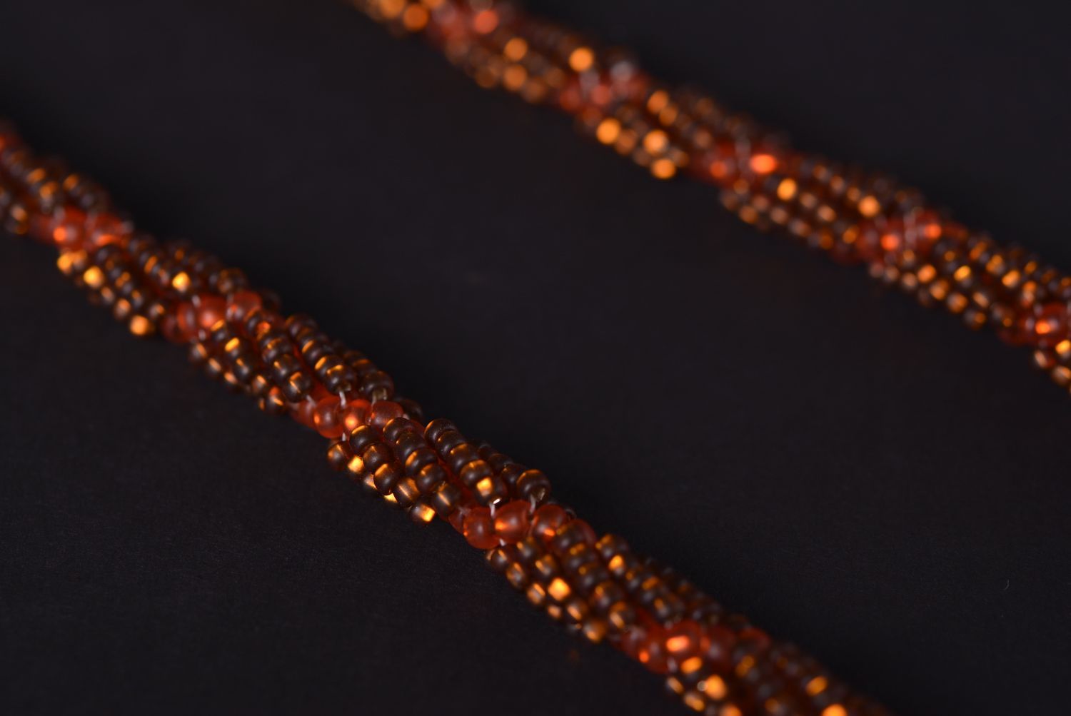 Ожерелье из бисера и агата украшение ручной работы колье из бисера женское фото 3
