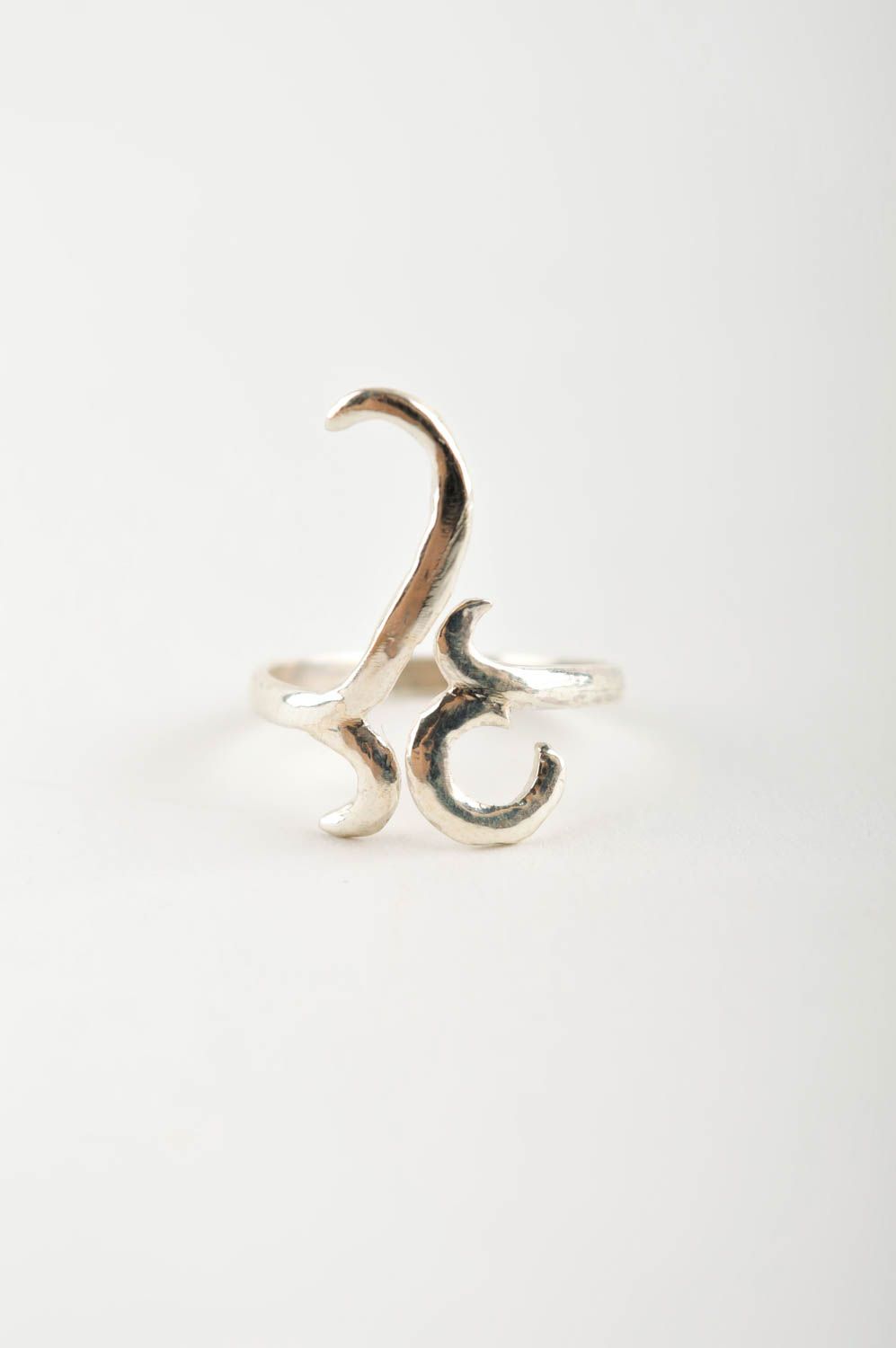 Кольцо из мельхиора кольцо ручной работы металлической украшение женское фото 3