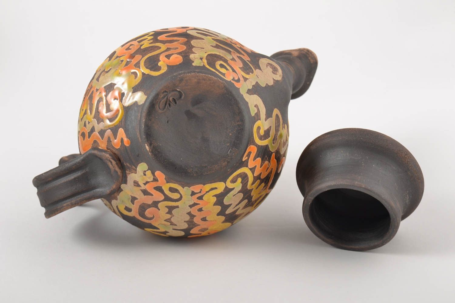 Beautiful handmade ceramic teapot clay teapot pottery works kitchen supplies photo 4