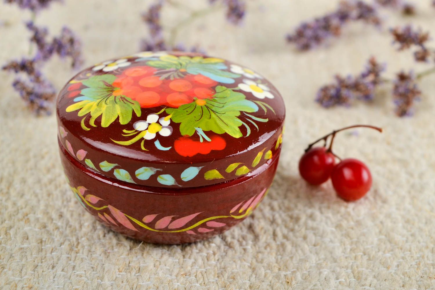 Caja para joyas decorada hecha a mano joyero de madero regalo original foto 1