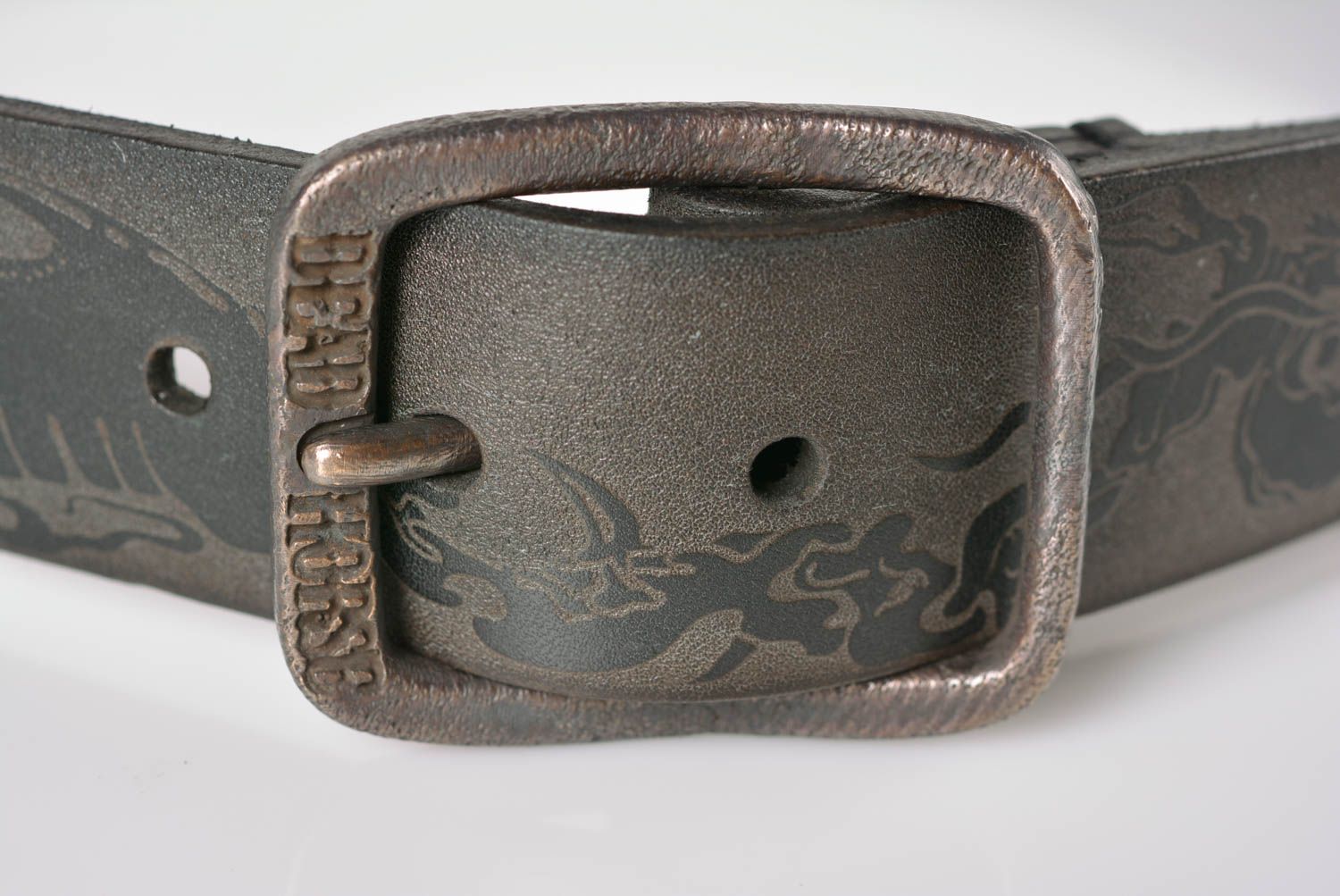 Cinturón de cuero hecho a mano estiloso ropa masculina accesorio de moda bonito foto 2