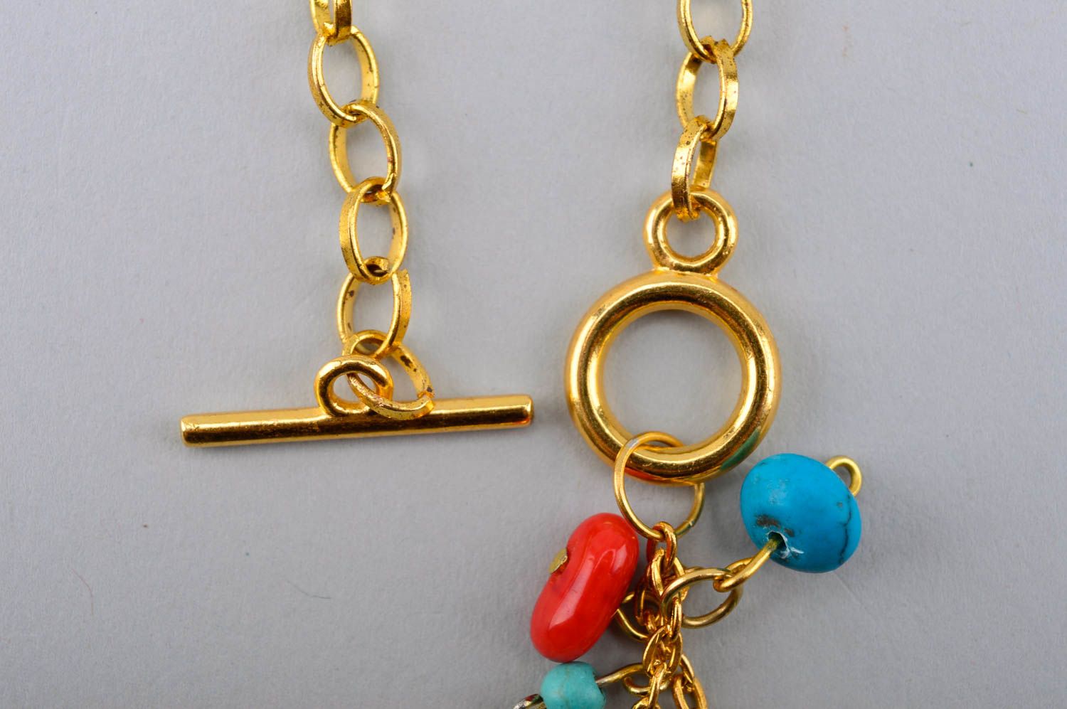 Handmade beaded necklace gemstone bead necklace design neck accessories photo 4