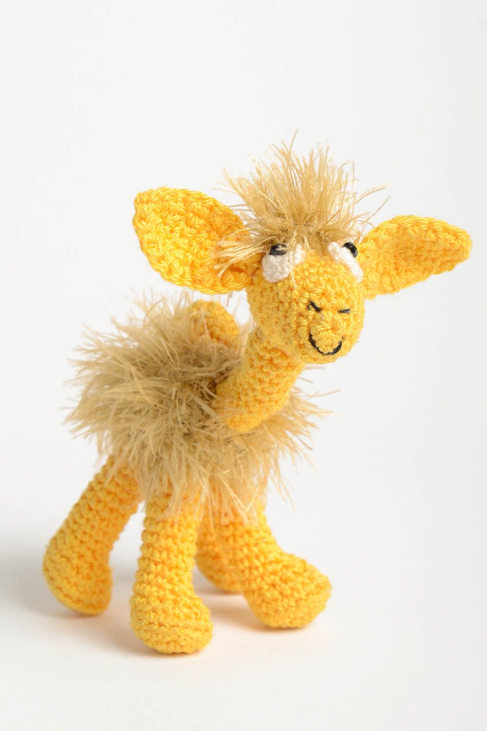 Jouet chameau Peluche faite main Déco maison cadeau pour enfant coton tricoté photo 2