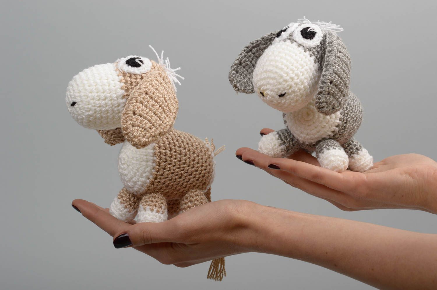 Handmade Kleinkinder Spielzeuge Haus Deko Geschenk für Kinder Stoff Tiere Hunde foto 1