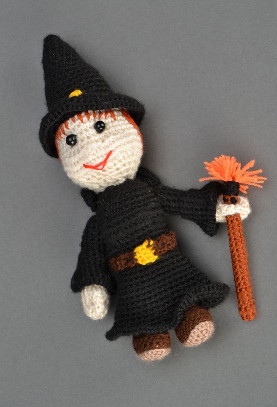 Soft crochet toy Little Witch photo 3