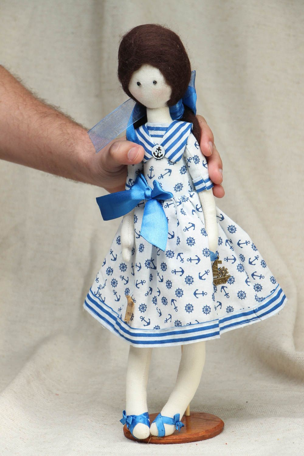 Handmade collectible doll photo 4