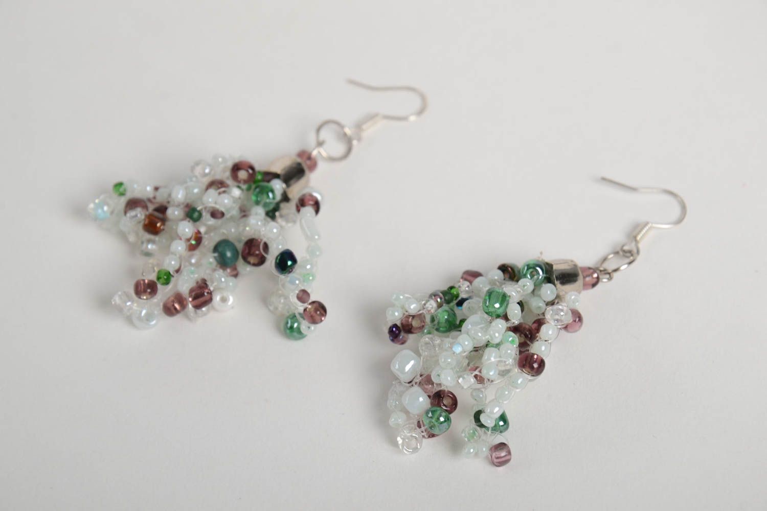 Stylish handmade beaded earrings woven bead earrings cool jewelry designs   photo 5