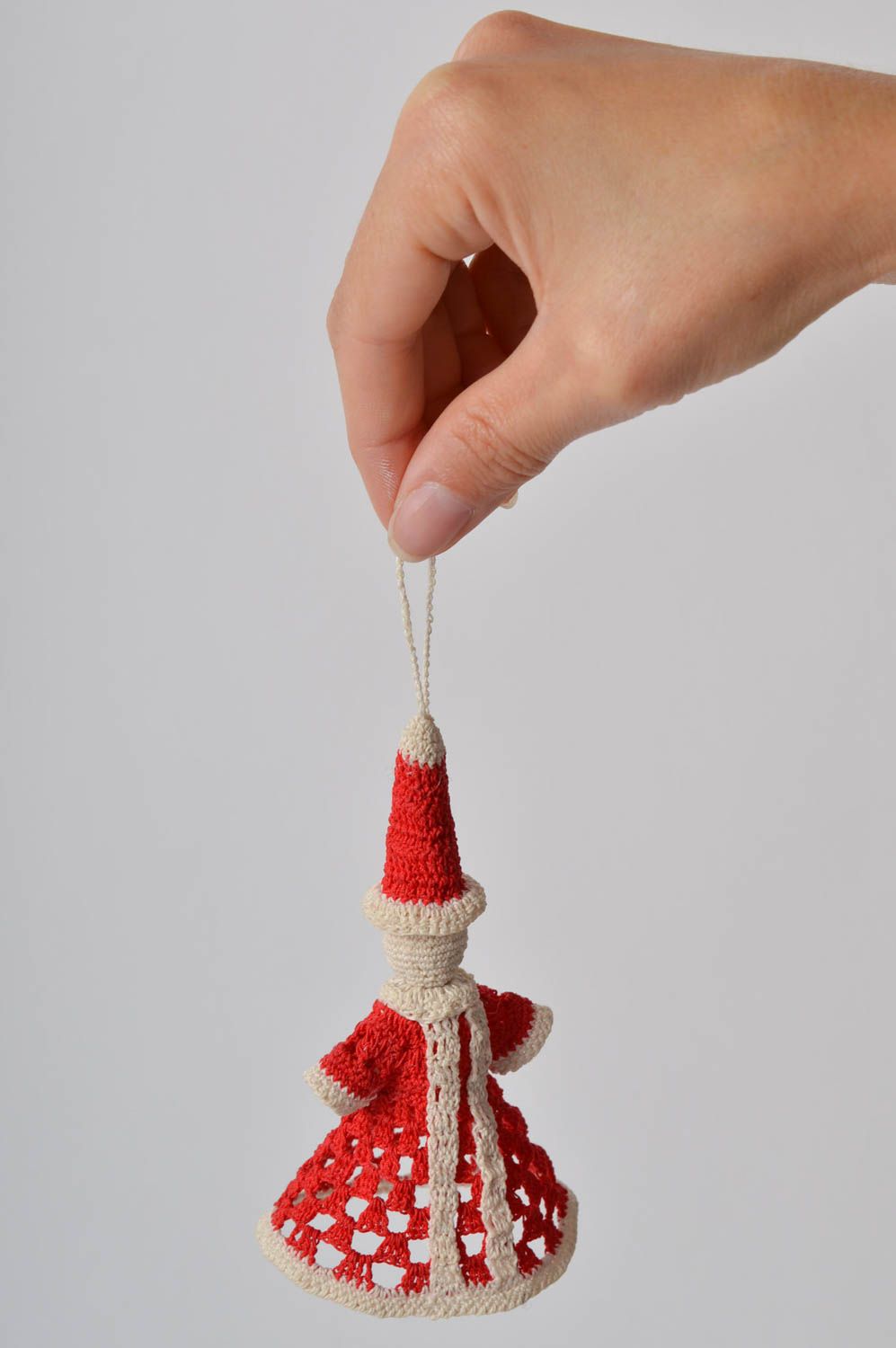 Handmade Christmas toy unusual pendant for New Year tree decorative pendant photo 2