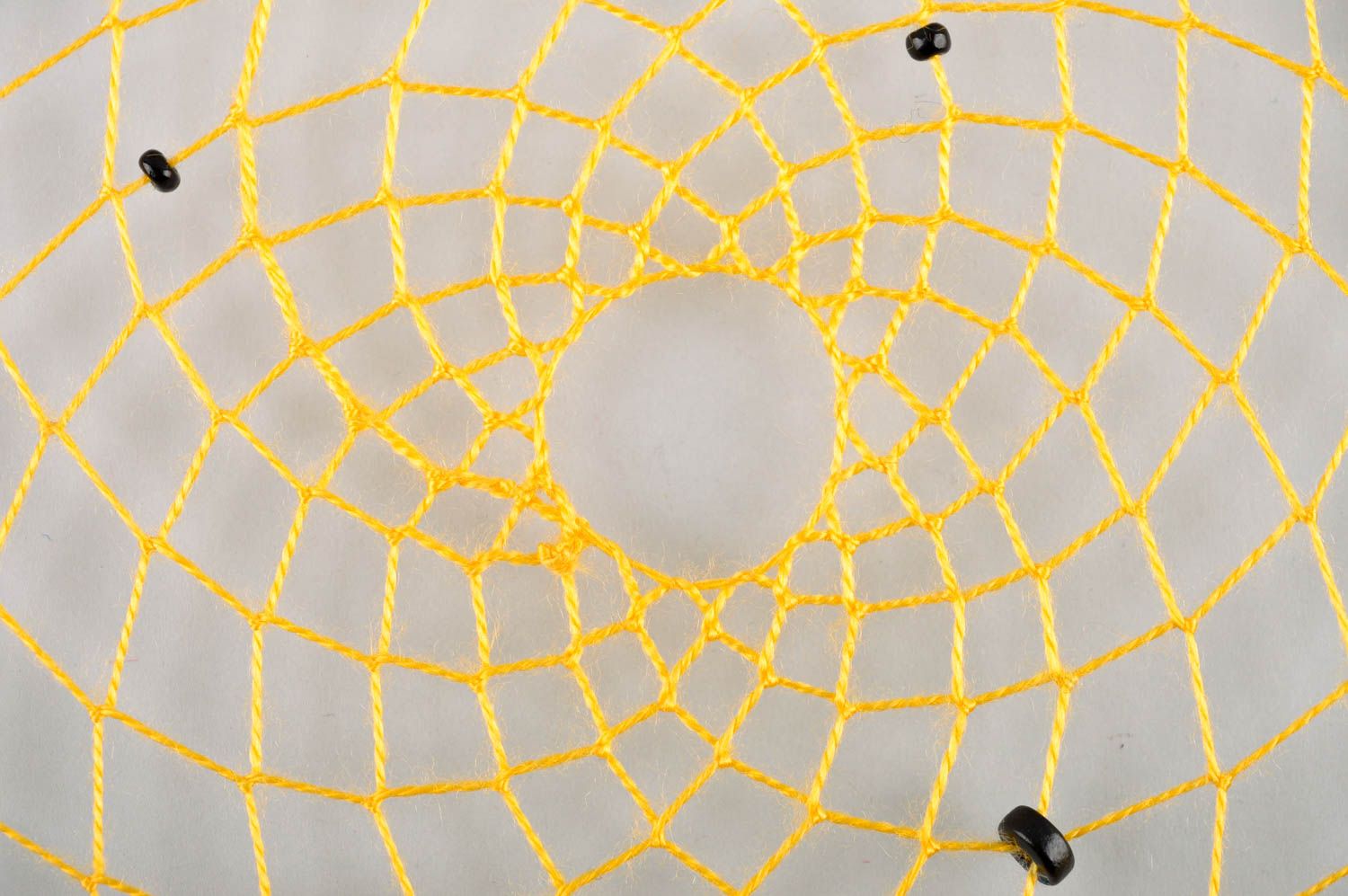 Deko Anhänger handmade stilvolles originelles Geschenk Traumfänger klein in Gelb foto 3