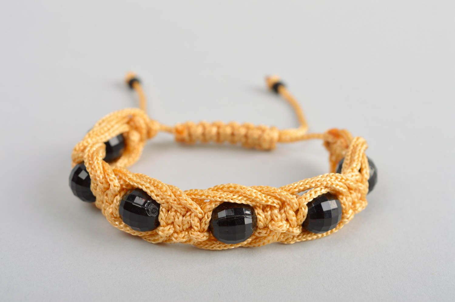 Handmade jewelry macrame bracelet string bracelet designer accessories gift idea photo 2